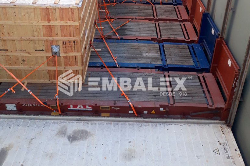 Trincaje de mercancía en contenedores y a bordo de buque